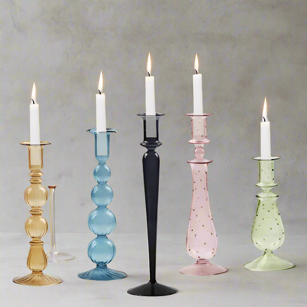 Retro Glass Candle Holder