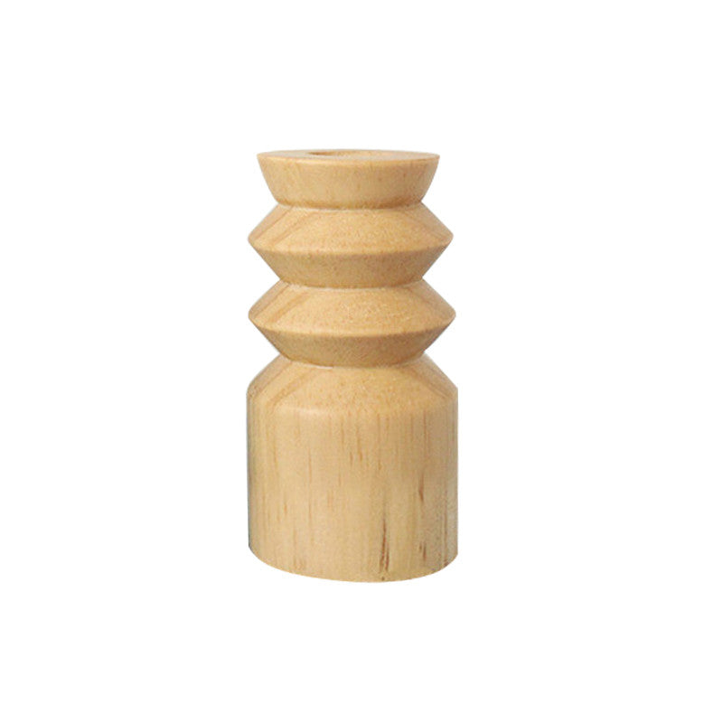 Nordic Simple Solid Wood Candle Holder