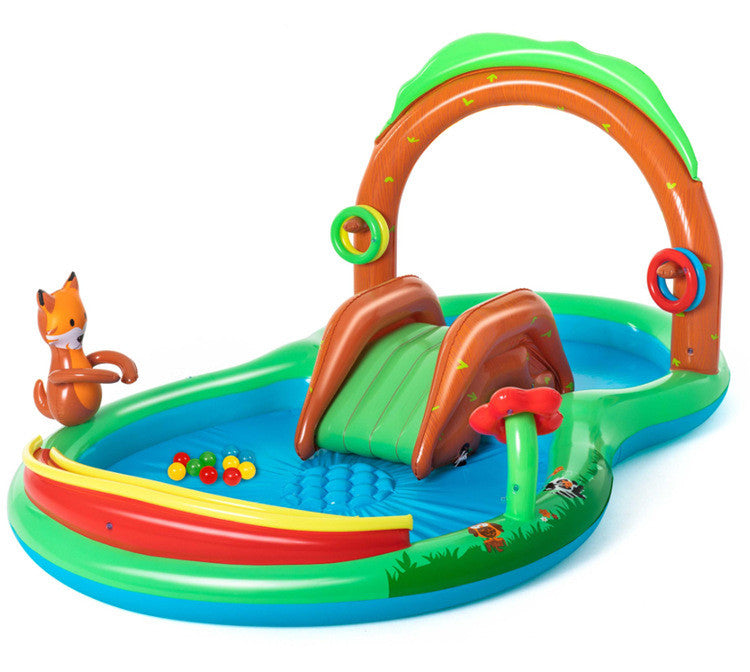 Rainbow Dinosaur Swimming Pool Family Spray Pond