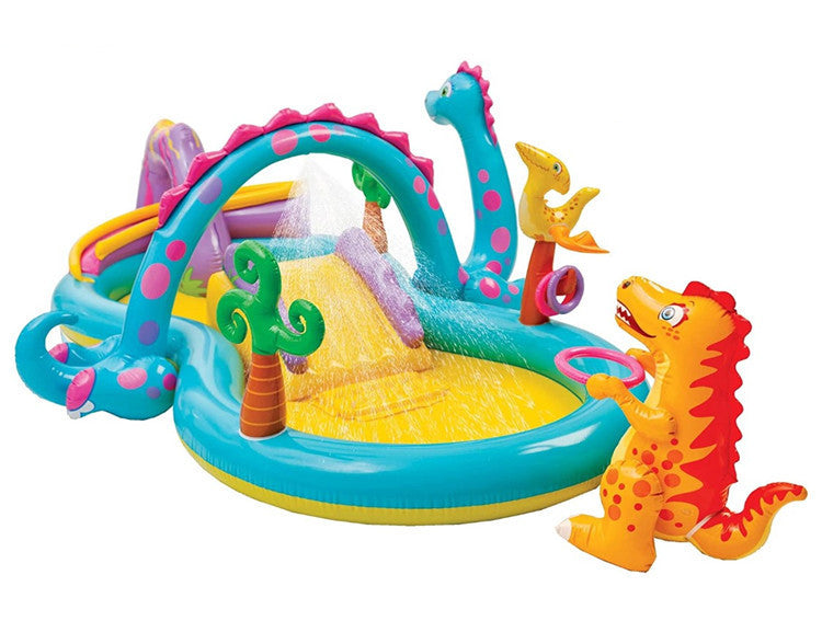 Rainbow Dinosaur Swimming Pool Family Spray Pond