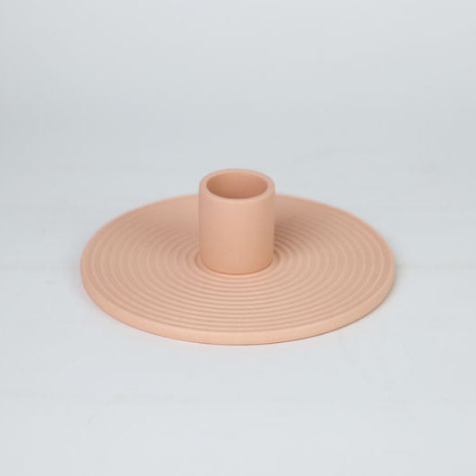 Spiral Pattern Ceramic Candle Holder