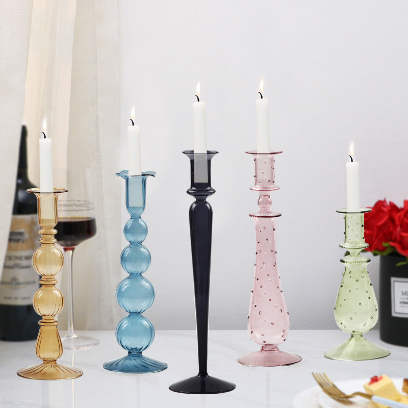 Retro Glass Candle Holder