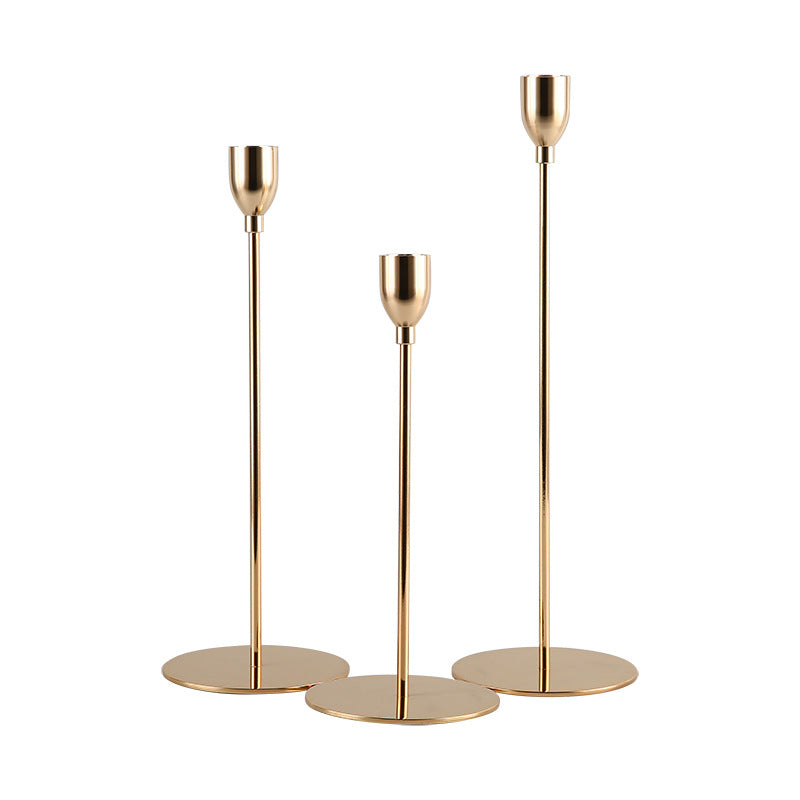 Slim Gold Candle Holder