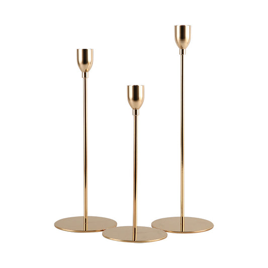 Slim Gold Candle Holder