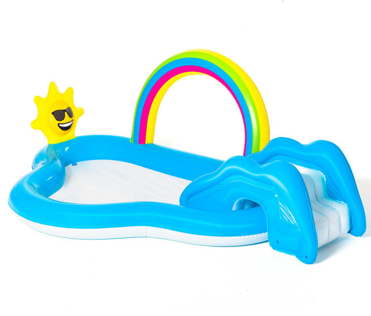 Rainbow Dinosaur Swimming Pool Family Spray Pond